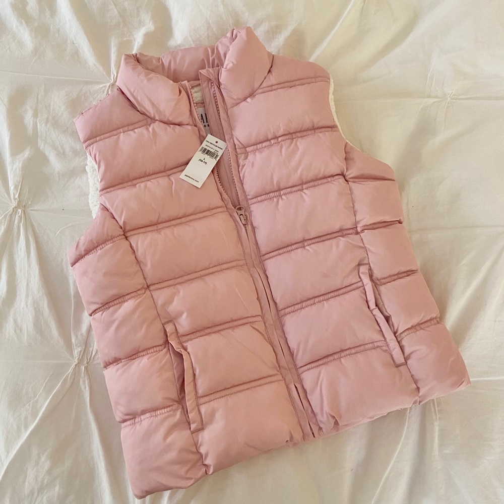 Gap Kids Blush pink puffer vest, size L